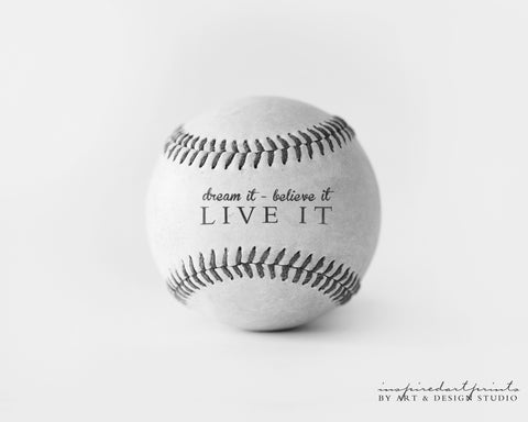 motivational sports wall art print baseball