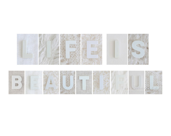 Life is Beautiful -  Minimalist Decor Wall Art personalized art print wall d_cor inspiredartprints inspired art prints custom photo gifts