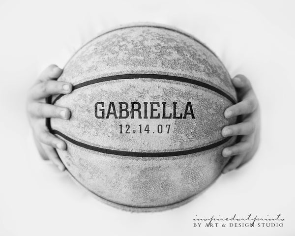 Personalized Sports Gift - Basketball Art